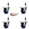 Service Caster 3'' Solid Poly Swivel 7/8'' Expanding Stem Caster Set Total Lock Brake, 4PK SCC-EXTTL20S314-SPUS-78-4 - alternate 4